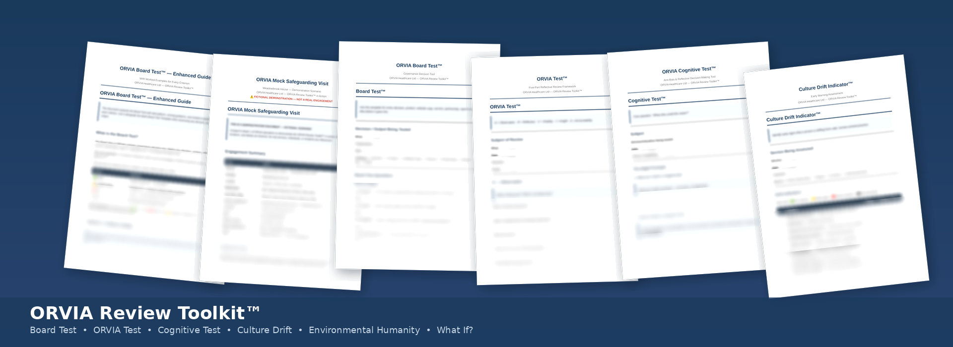ORVIA complete governance toolkit — eight specialist documents